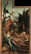 Matthias  Grunewald Sts Paul and Antony in the Desert oil on canvas